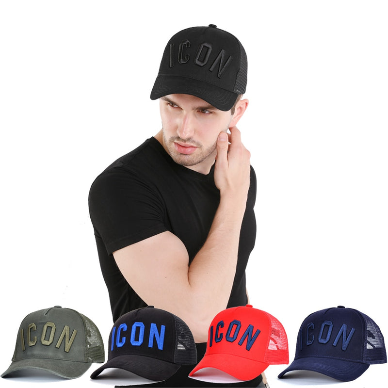 DSQICOND2 DSQ Brand Summer Embroidery ICON Letters Cotton Baseball Caps High Quality Cap Men Women Trucker Cap Black Cap Dad Hat