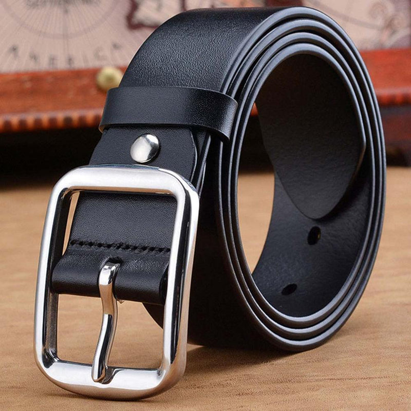 FAJARINA Mens Top Quality 100% Genuine Leather Retro Styles Stainless Steel Pin Buckle Belts Men 3.8cm Wide Accessories N17FJ255