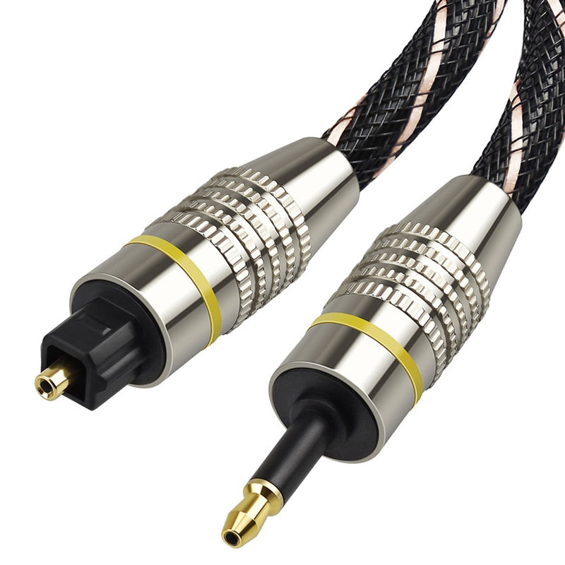 EMK Digital Sound Toslink to Mini Toslink Cable 3.5mm SPDIF Optical Cable 3.5 to Optical Audio Cable Adapter 1m 10m