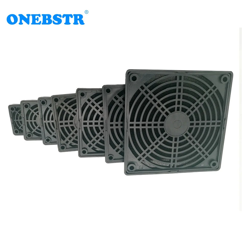 High-Quality Dust Cover Plastic Dust-Proof Net Computer Case Fan 4/5/6/7/8/9/12CM Three In One Grille For  AC/DC Fan Hot Sales