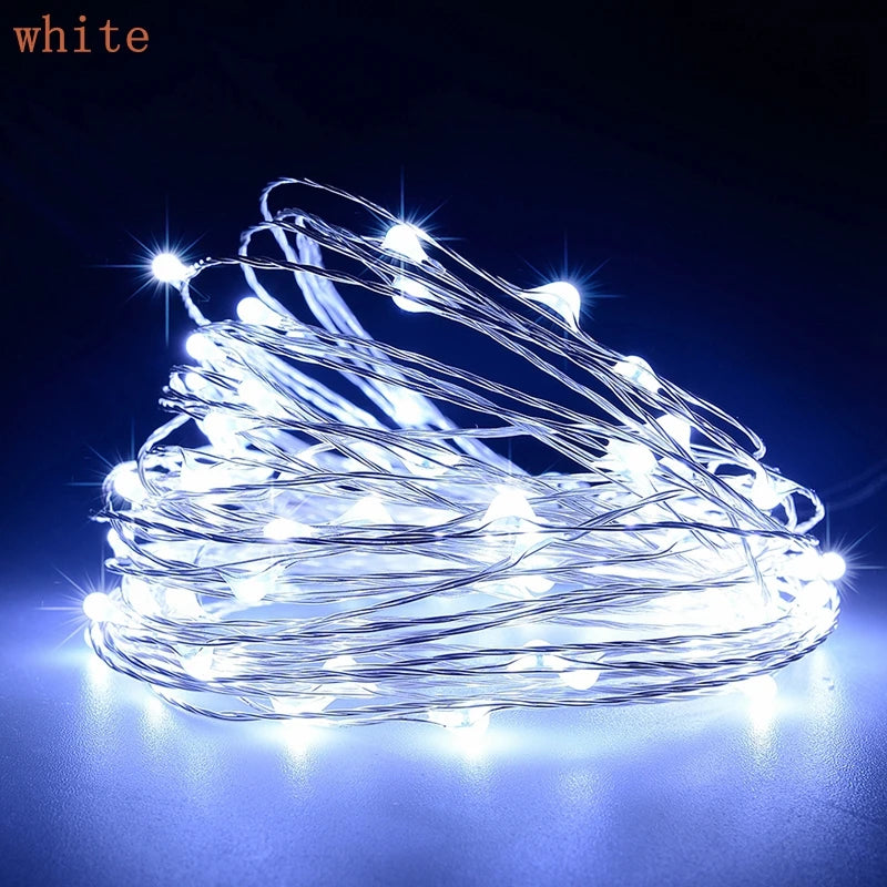 Christmas LED String light 2M 5M 10M 3AA Battery Operated Garland Outdoor Indoor Home Christmas Decoration fairy Light Led Strip