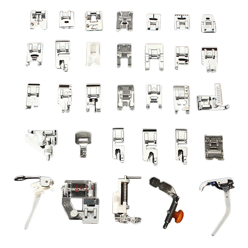 1-52pcs Domestic Sewing Machine Accessories Braiding Stitch Darning Presser Foot Feet Kit Sewing Box For Brother Singer Janom