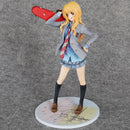 20cm Japanese anime figure action figure your lie in april kaori miyazono cartoon doll PVC figurine world anime