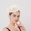 FS Summer Fascinator Veil Pillbox Hat Ladies Feather Headwear Elegant Women Wedding Bride Headband Church Hats Hair Clips 2023
