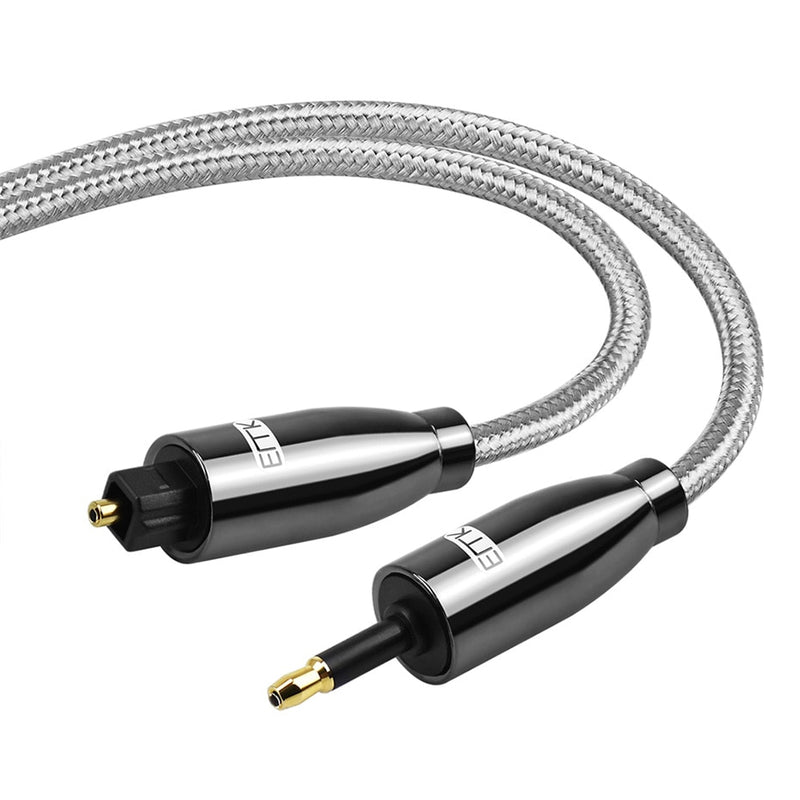 EMK Digital Sound Toslink to Mini Toslink Cable 3.5mm SPDIF Optical Cable 3.5 to Optical Audio Cable Adapter 1m 10m