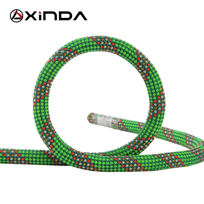 XINDA 9.8mm 10.5mm Diameter Rock Climbing Dynamic Rope Outdoor Hiking Power Rope High strength Cord Lanyard Safety Rope Survival