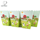 Popcorn Box for Kids Children Farm Animals Theme Birthday Party Baby Shower Party Decoration Party Supplies 24pcs/lot