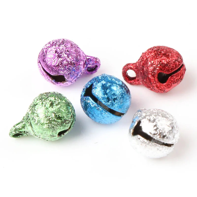 50pcs 6mm 8mm Jingle Bells Mix Plated Iron Loose Beads Small for Party Christmas Tree Ornamen Decoration Home Accessories