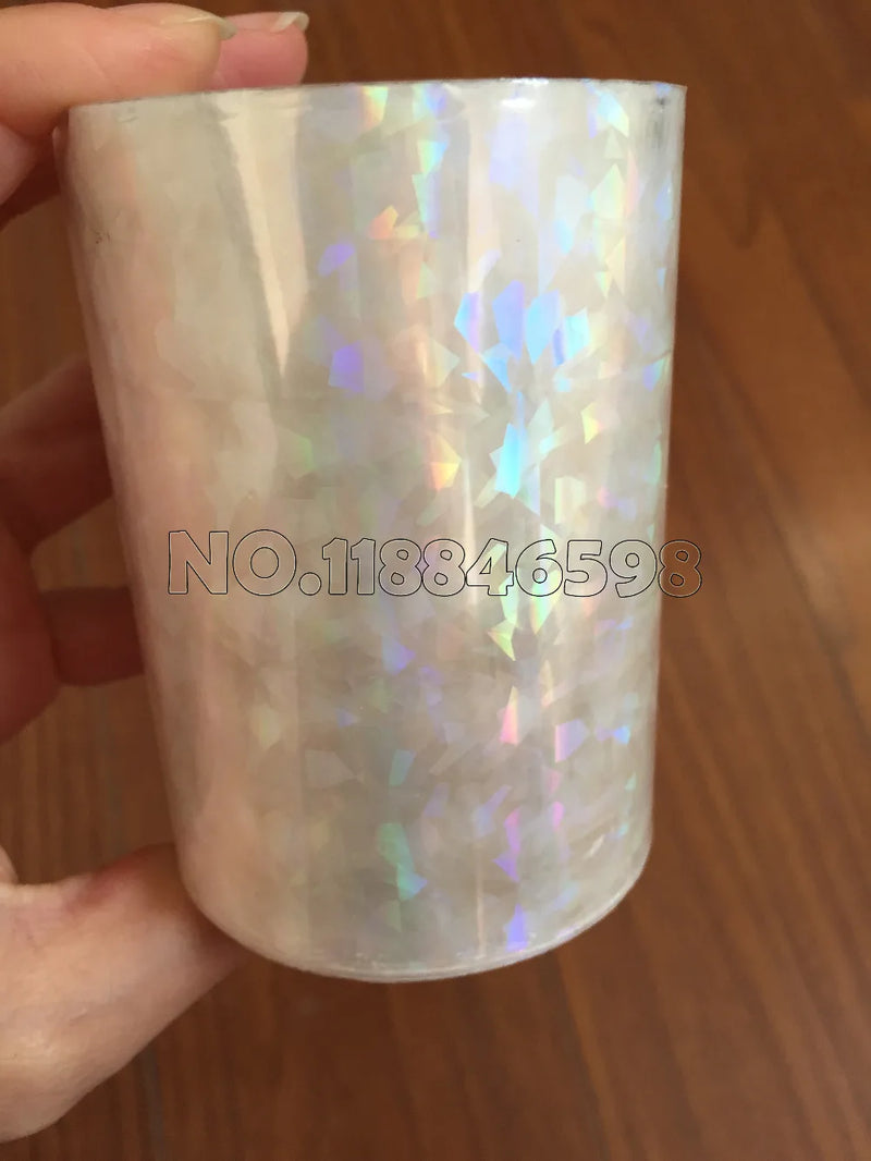Holographic Plain Transparent Hot Stamping Foil On Paper or Plastic 8cm x 120m/Lot DIY Package Box