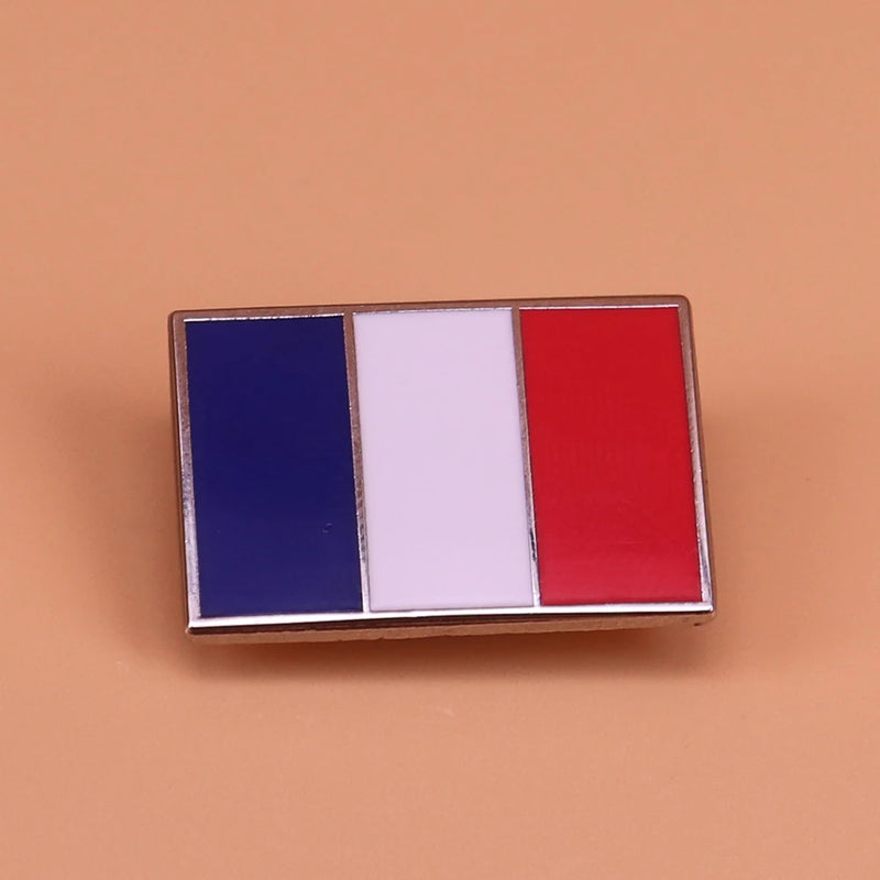 France Flag enamel pin tricolor flag brooch women metal badge men shirts jacket accessories jewelry patriotic gift