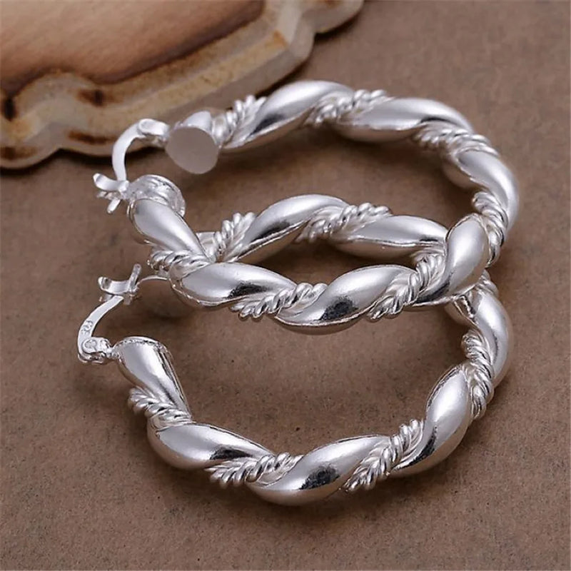 , Fashion high quality jewelry silver color earrings hot selling holiday gift beautiful ladies favorite jewelry wedding e156