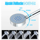 ZhangJi Hot Sale Shower Head Set Bathroom Chromeplate Handheld Showerhead with hose and holder Multiple modes showerhead sets