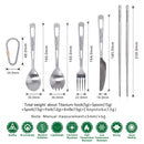 Boundless Voyage Titanium Tableware Travel Flatware Titanium Knife Fork Spoon Chopsticks Straw Outdoor Camping Picnic Cutlery