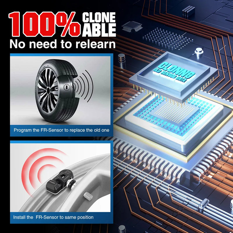 LAUNCH FR Sensor 433 315MHZ TPMS Sensor 4pcs/lot Tire Repair Tool Scanner Tire Pressure Monitor Tester Programming FR-Sensor