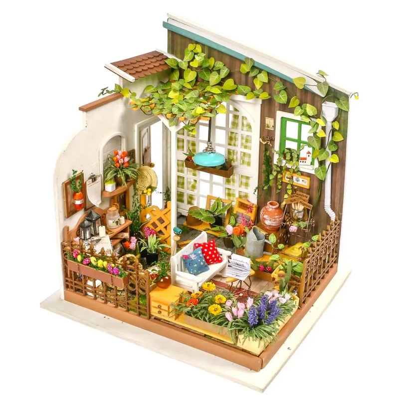 Robotime DIY Wooden Miniature Dollhouse 1:24 Handmade Doll House Model Building Kits Toys For Children Adult Drop Shipping