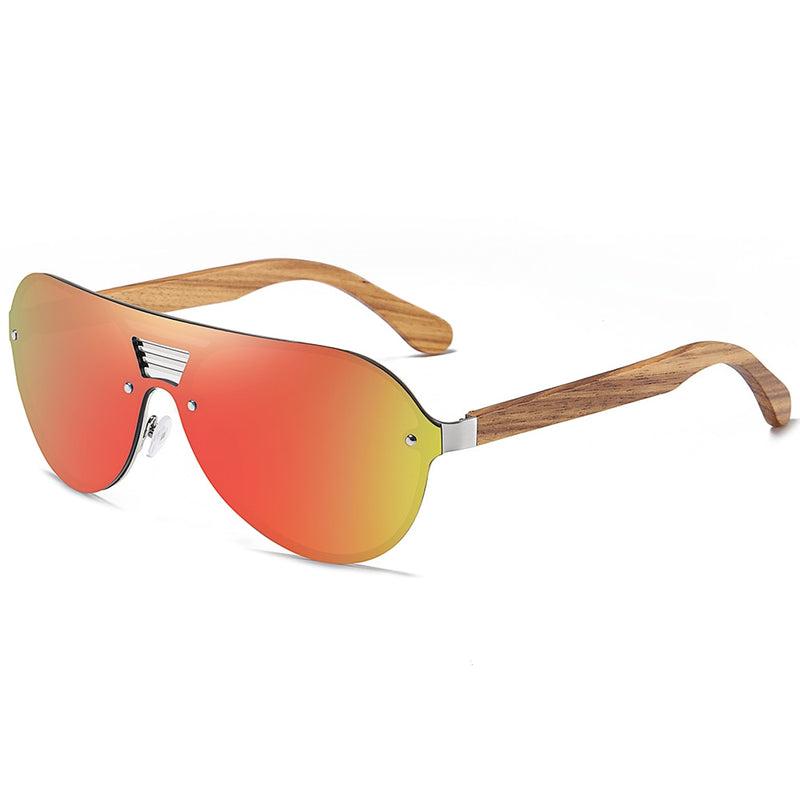 GM Original Brand Men Wooden Sunglasses Polarized Metal Frame Bamboo Glasses Women Luxury Sun Glasses With Wood Case