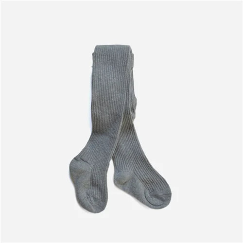 Lawadka Spring Autumn Children Tights For Girls Cotton Knitted Kid's Girls Pantyhose Solid Soft Baby Leggings White Black Tight