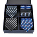 Gift box packing Silk Ties For Men Novelty Hanky  Set 3 Styles  Men&