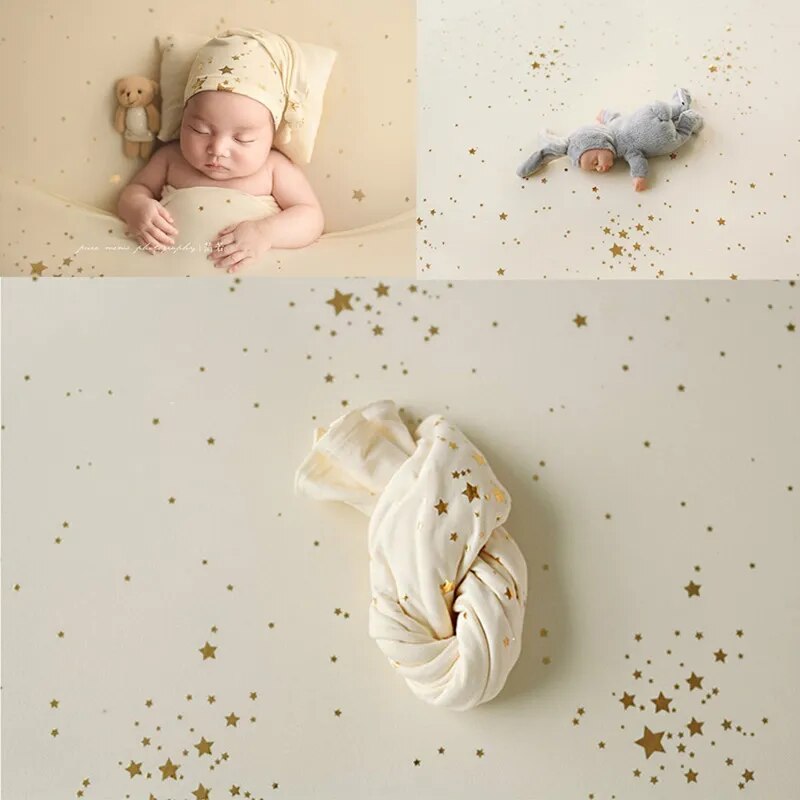Handmade Knitting Hat Wrapping Baby Photography  Newborn Photography Props Star Backdrop