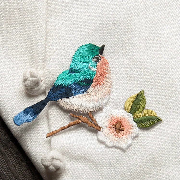 Bird Iron on Patches for Clothing Animal of The Breach Embroidery Applique DIY Hat Coat Dress Pants Accessories Cloth Sticker