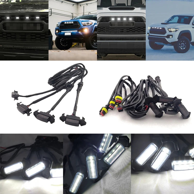 Waterproof Amber / White LED Front Grille Lighting Kit For car 2016-2020 Toyota Tacoma Fso police lights Fso Auto Flashers