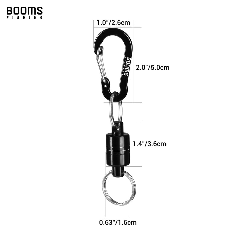 Booms Fishing MN2 Magnetic Release Clip 3.5 kg Fishing Net and Pliers Holder with Coiled Lanyard 1.5m Fishing Tool Accessories