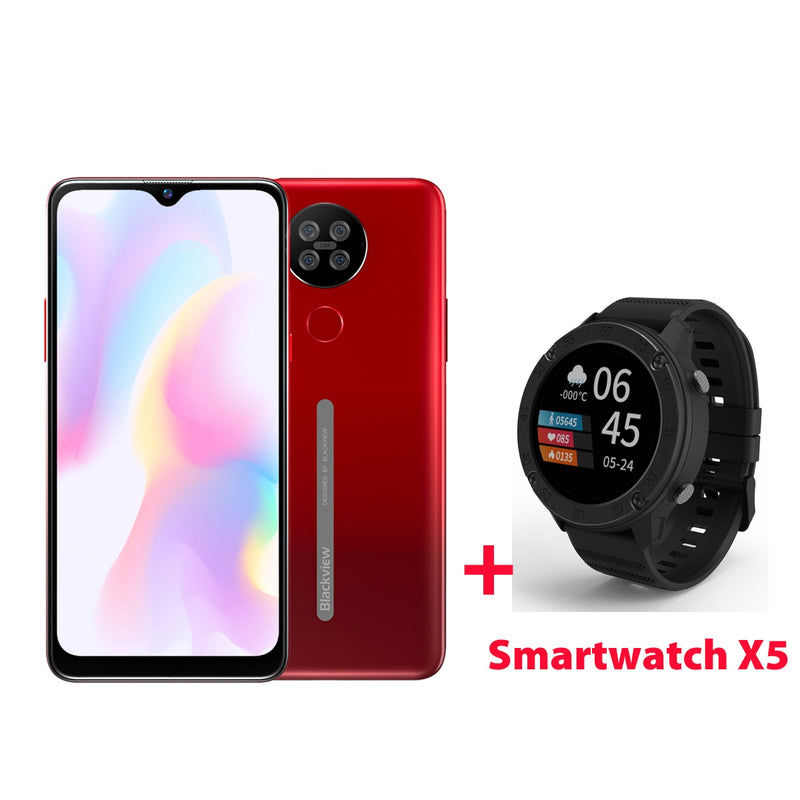 Blackview A80s 4GB+64GB Smartphone 13MP Quad Camera 4200mAh Android 10 Octa Core Face ID 4G Mobile Phone Fingerprint Telephone