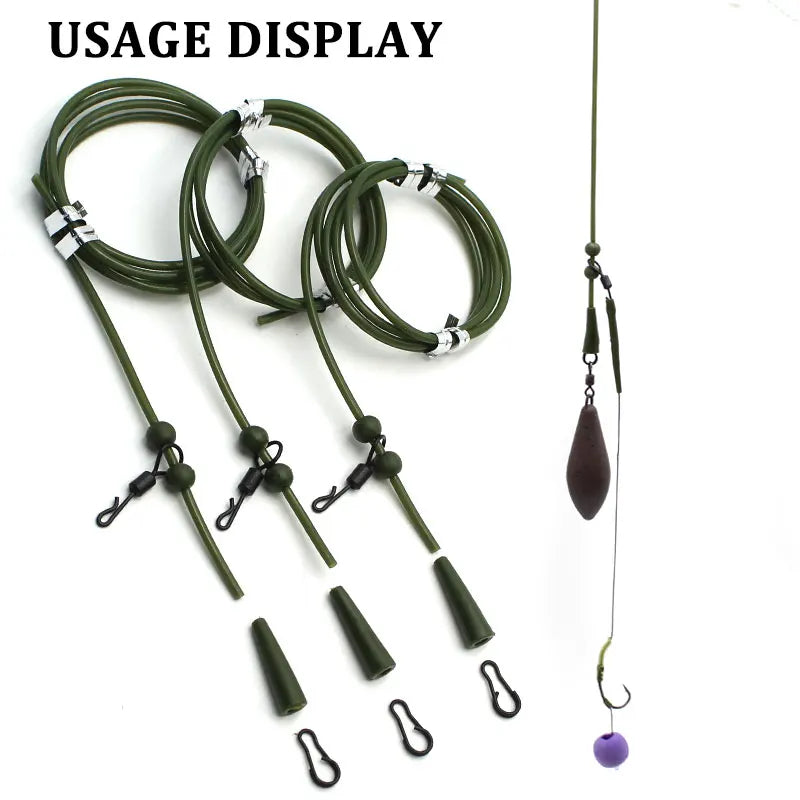 Carp Fishing Equipment Hair Rig Quick Change Swivels For Fishing Accessories Carp Tubing Anti Tangle Sleeve Carp Tackle Set