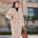 Winter Long Wool Coat Women 2023 Autumn Camel Classic Double Breasted Wool Coat Black Warm Thick Coat Women Red Large Size Coat