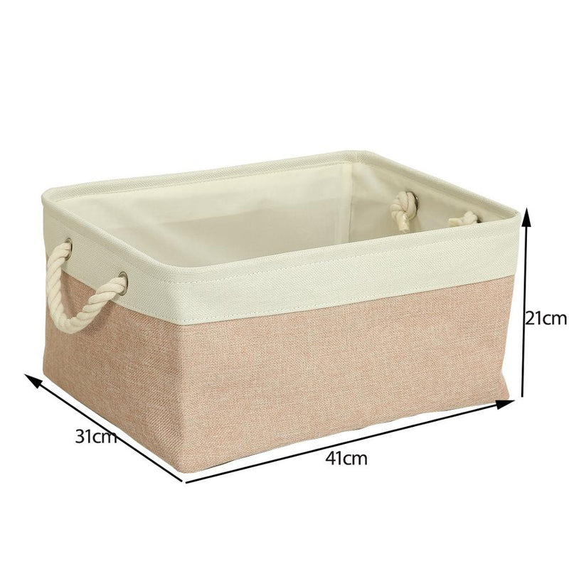 Cotton Linen Folding Storage Baskets Kids Toys Organizer Clothes and Sundries Storage Box Cabinet Storage Bag Laundry Basket