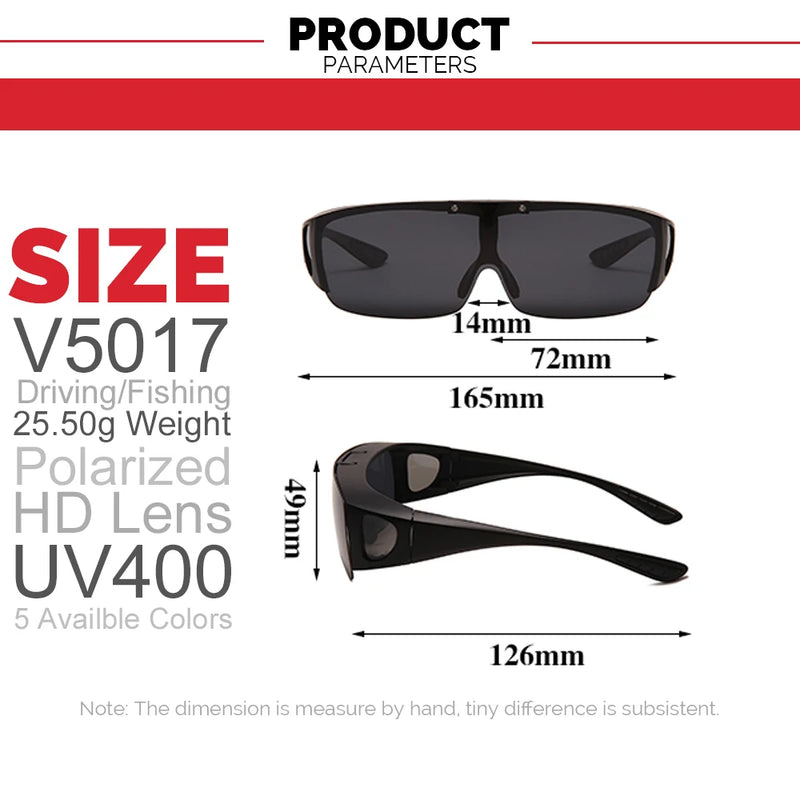VIVIBEE Flip Up Polarized Fit Over Glasses Sunglasses Men Driving UV400 Photochromic Fishing Goggle for Mypoia Outdoor Women