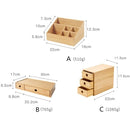 Japan Style Office Desktop Storage Box Bamboo Wood Creative Combination Rack Drawer Multi-layer Debris Sorting Box