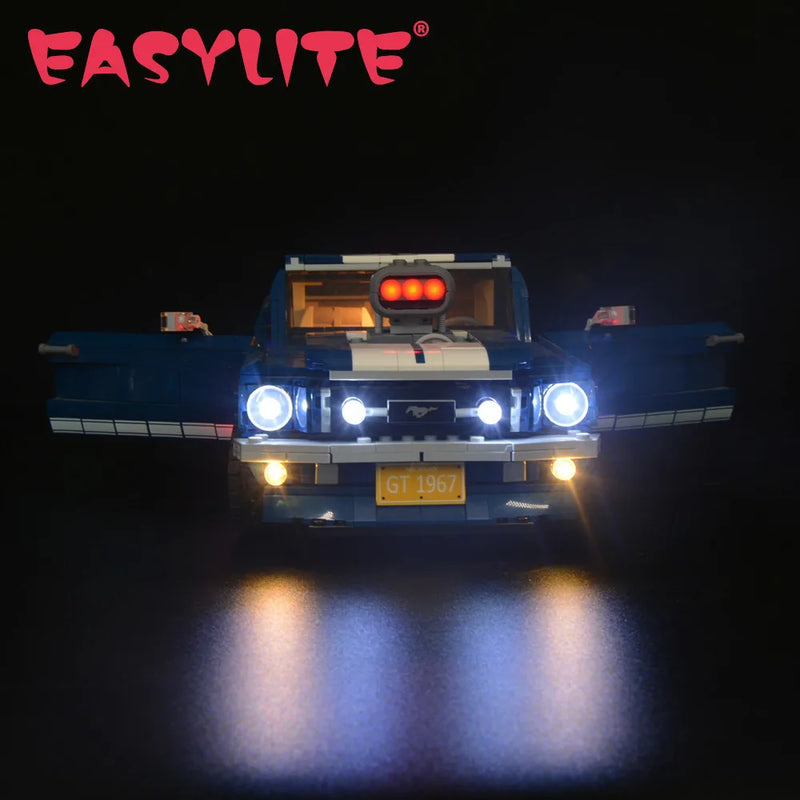 EASYLITE LED Light Set For 10265 Mustang Compatible With 21047 DIY Toys Blocks Bricks Only Lighting Kit Not Include Model