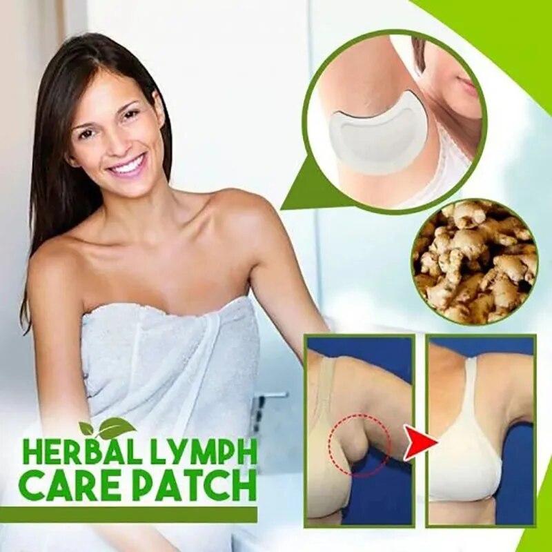 20PCS Herbal Lymphatic Detox Patch Neck Anti-Swelling Lymph Node Herbal Pads Medical Plaster Breast Patch Health Care