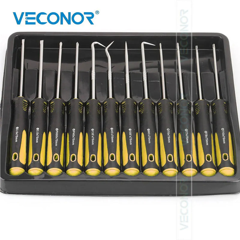 12PCS Hook Oil Seal Fuel Seal O-Ring Removal Tool Set Precision Screwdriver Set Automotive Pick Set Puller Craft Tools