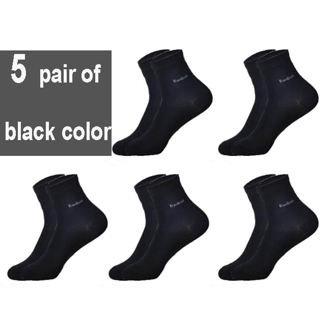 10PCS=5pair High Quality New Bamboo Fiber Socks Men Casual Business Breatheable Men&