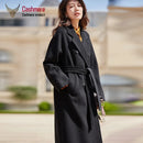 Winter Long Wool Coat Women 2023 Autumn Camel Classic Double Breasted Wool Coat Black Warm Thick Coat Women Red Large Size Coat