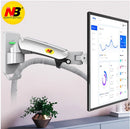 NB F120 17-27" Gas Spring Full Motion TV Wall Mount LCD Monitor Holder Aluminum Arm Bracket Silver Black