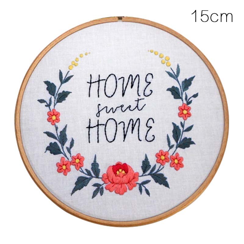 Flowers Pattern DIY Cross Stitch Embroidery Kit Handmade Sewing Supplies 3D European Embroidery Materials Package Needlework Set