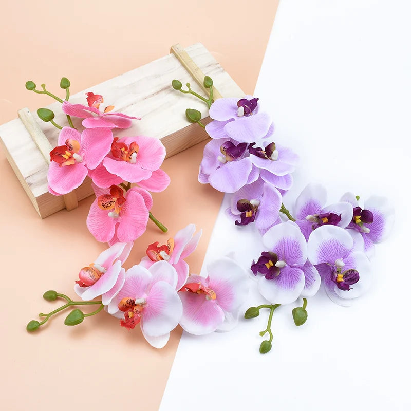 1 Bundle MINI Phalaenopsis Bouquet Vase for Home Decor Christmas Wedding Decorative Flowers Wreaths Artificial Flowers Wholesale