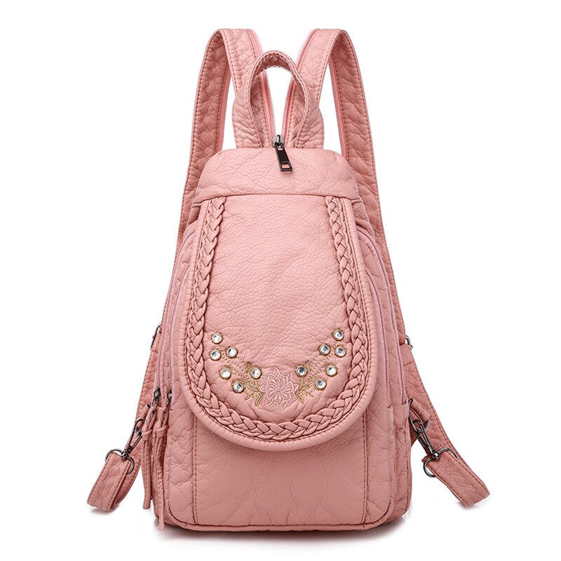 High Quality Soft PU Leather Backpack Women Small Chest Bags Fashion School Bag Casual Shoulder Bags for Women 2021 New Mochila