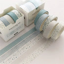 5 pcs/pack Moon Star Washi Tape Set Decoration Sticker Scrapbooking Diary Adhesive Masking Tape stationery school supplies