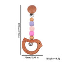 Wooden Baby Teether Wooden Pram Clip Baby Toy Baby Mobile Pram Personalize Baby Teething Pacifier Chain Chewable Baby Rattle