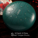 Brand 12 Inch Drum 13 Tone Steel Tongue Drum  With Padded Drum Bag And A Pair Of Mallets  huedrum Yoga Meditation