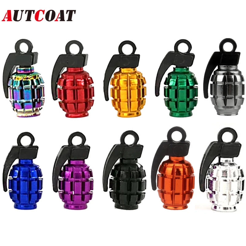 AUTCOAT 4Pcs/Set Universal Car Truck Motocycle Wheel Tyre Valve Caps Bicycle Tire Air Valve Cover