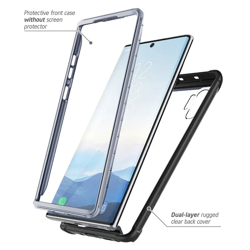 For Samsung Galaxy Note 10 Plus Case (2019) i-Blason Ares Full-Body Rugged Clear Bumper Cover WITHOUT Built-in Screen Protector