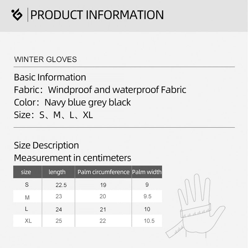 Winter Warm Cycling Gloves Fitness High-quality Men Women  Windproof Bike Motorcycle Fishing Gloves Full Finger Touchscreen Ski