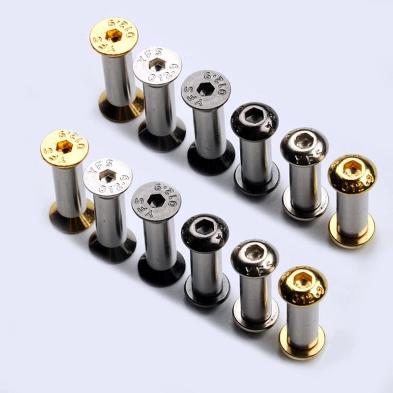 2sets M4 Knives screw Rivet For DIY tools material Knife handle plate Fastening Plum style Furniture processing screw