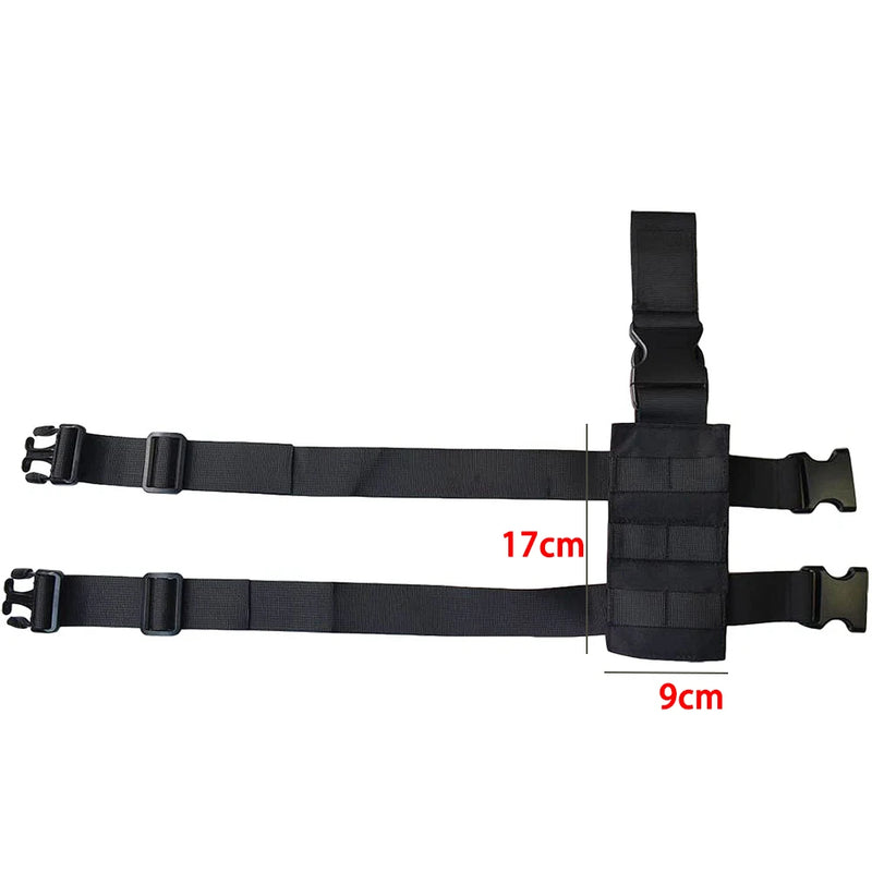 Tactical Drop Leg Platform Thigh MOLLE Rig with Adjustable Belt & Thigh Straps Molle Module With Molle Phone EDC Bag Organzier