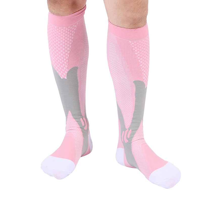 Leg Support Stretch Compression Socks Men Women Running Athletic Medical Pregnancy Travel Football Breathable Adult Sports Socks